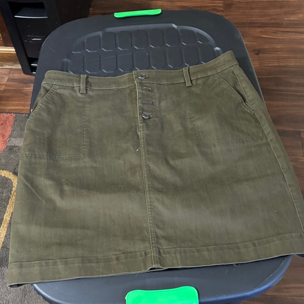 Talbots Dark Olive Mini Skirt